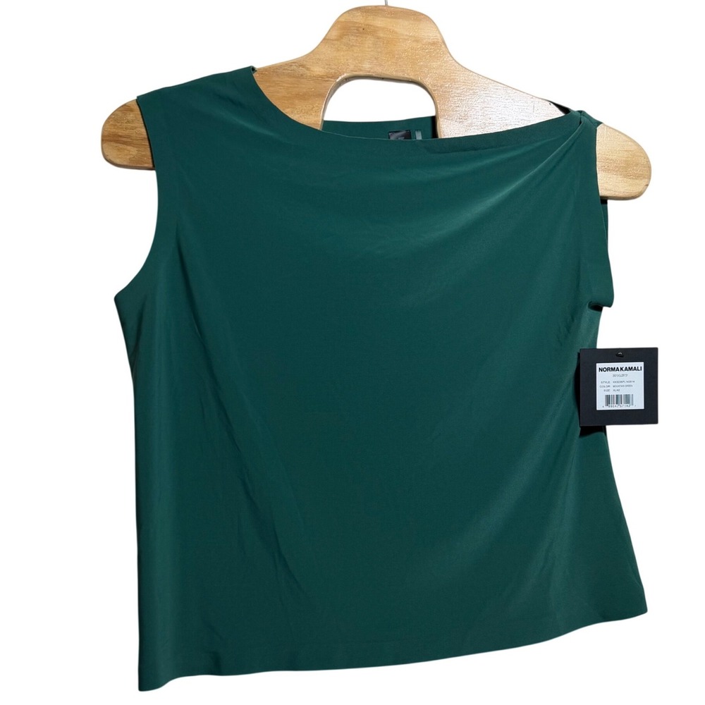 NEW Norma Kamali Drop Shoulder Top Mountain Green XL/42 KK3226PL143914
